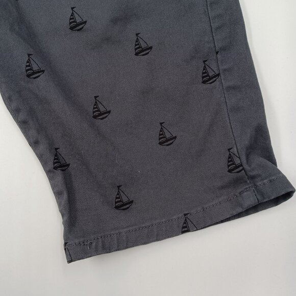 Vertical Sport Shorts Mens Sz 32 Bermuda Gray Black Mid Rise Boat Nautical Surf - Picture 9 of 11